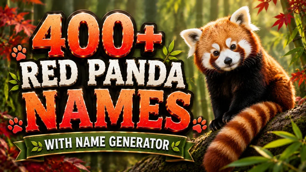 red panda names