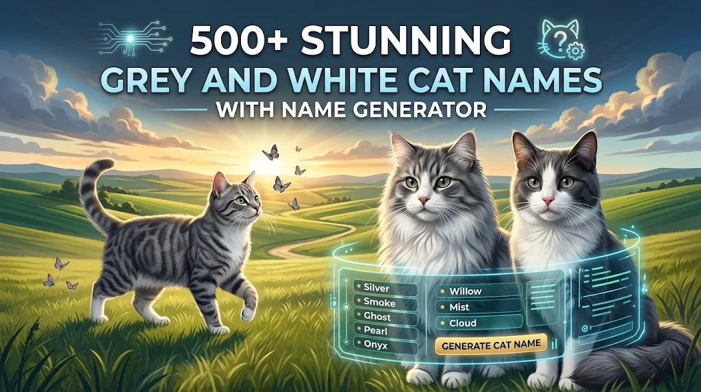 grey and white cat names