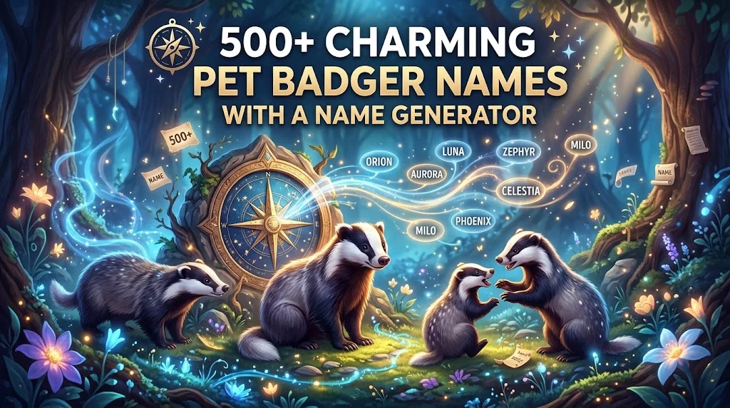 pet badger names